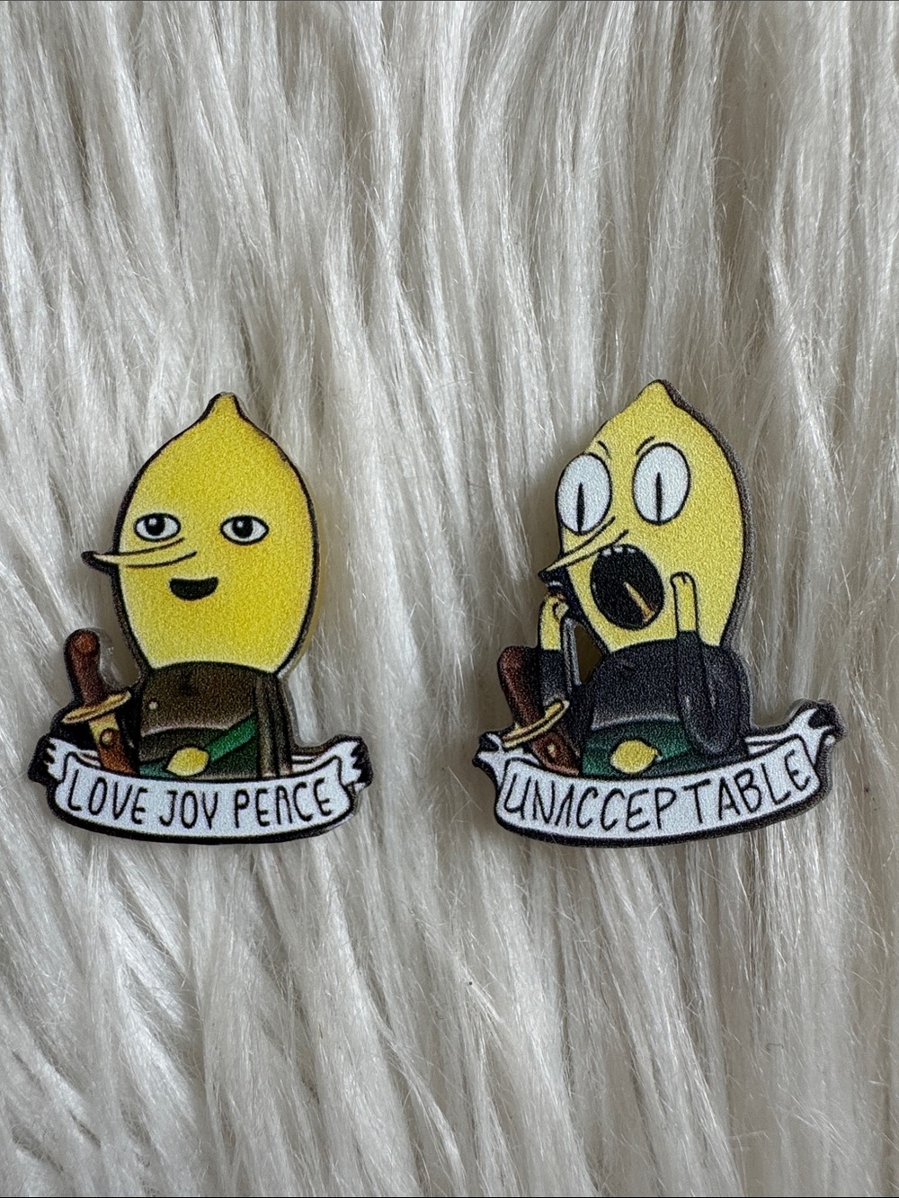 The Earl of Lemongrab Adventure Time Pin Set - 2 Piece